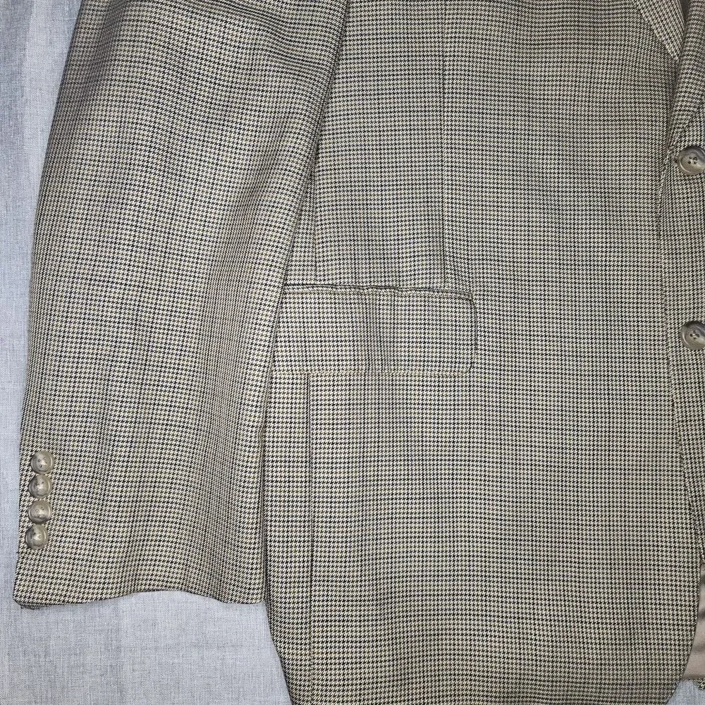 Jos A Bank Signature Gold Gordon Suit Jacket Blazer Mens 46L Silk Wool